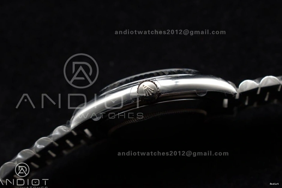 Black Gain GSF A2836 40 Crystal President Dial Weight DayDate SS on Bracelet 1206